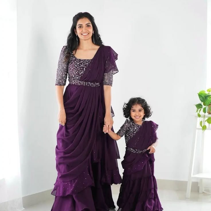 Mom & Daughter Chudidhar & Maxi Sets